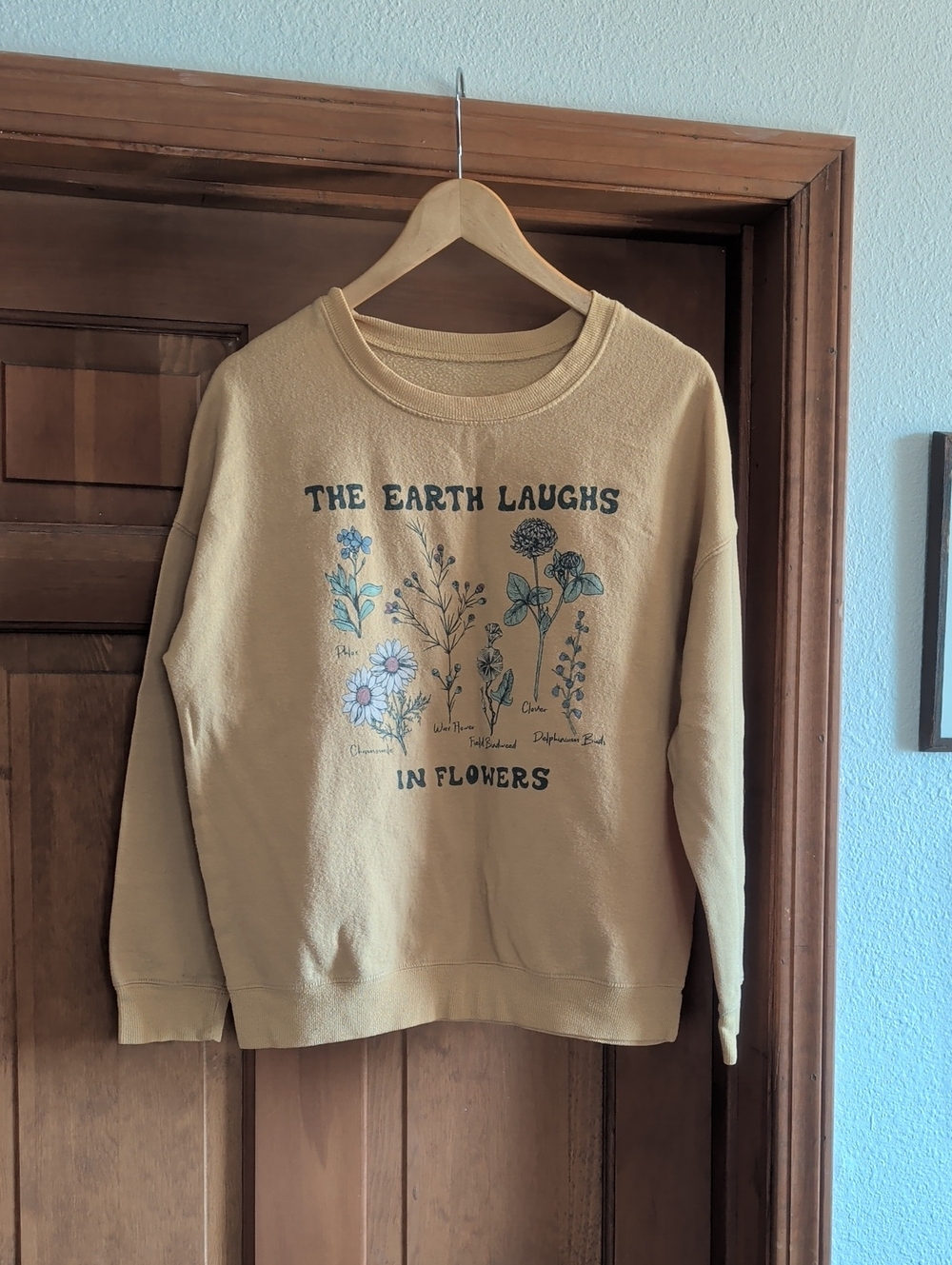 Target Cozy The Earth Laughs In Flowers Graphic Sweatshirt - Cheery Yellow